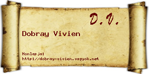 Dobray Vivien névjegykártya